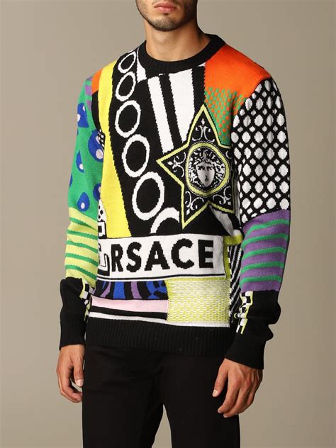 versace pullover bunt|versace knitwear for men.